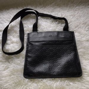 Authentic GUCCI Guccissima Black Messenger Bag